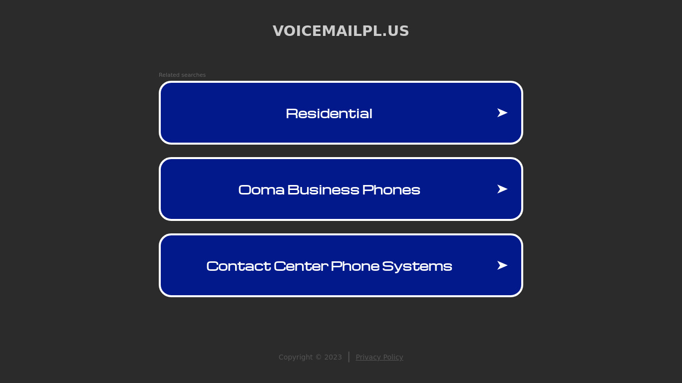 Voicemail+ Landing page