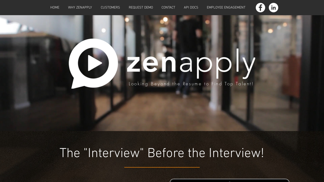 ZenApply Landing page
