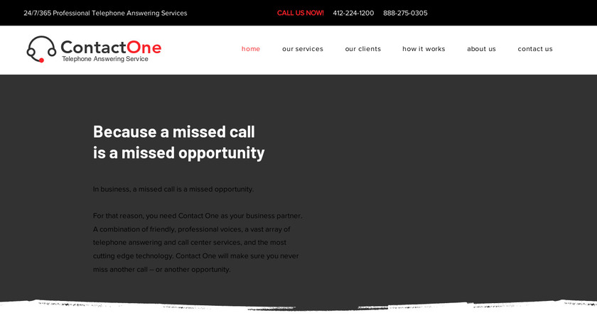 Contact One Communications Landing Page