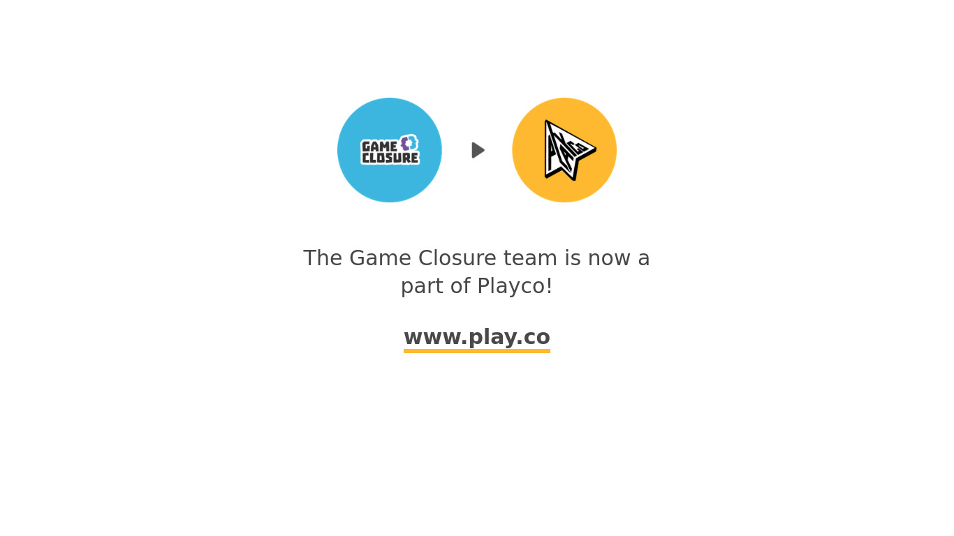 Game Closure Landing page