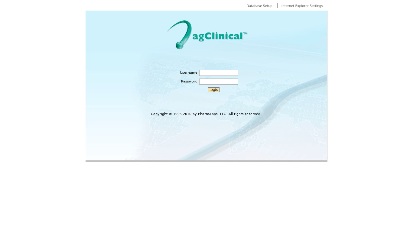 agClinical Landing page