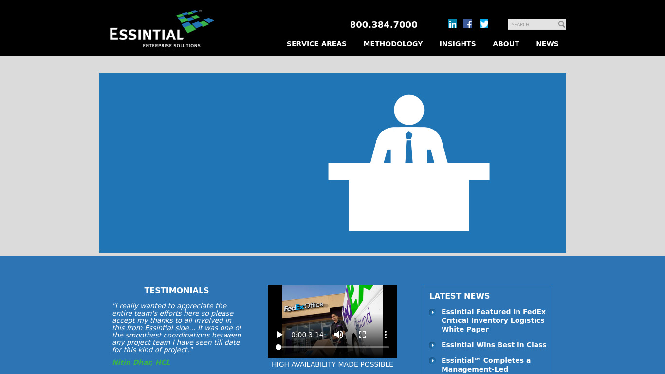 Essintial Landing page