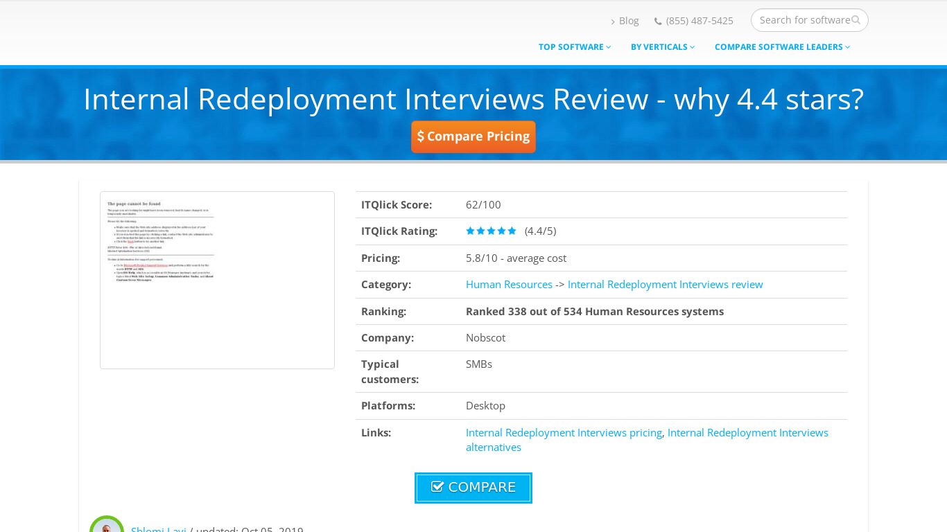 Internal Redeployment Interviews Landing page