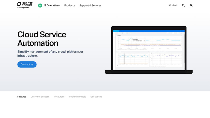 Cloud Service Automation Landing Page