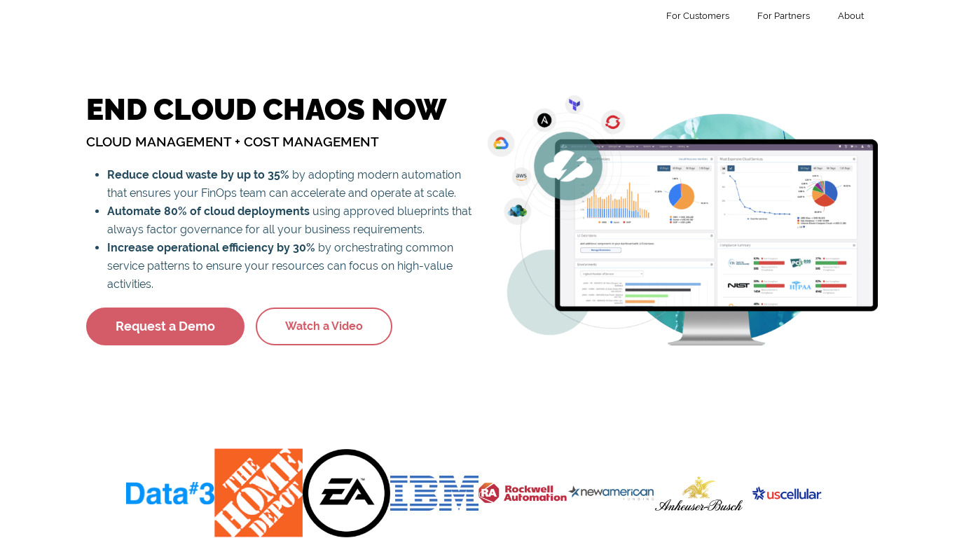 CloudBolt Landing page