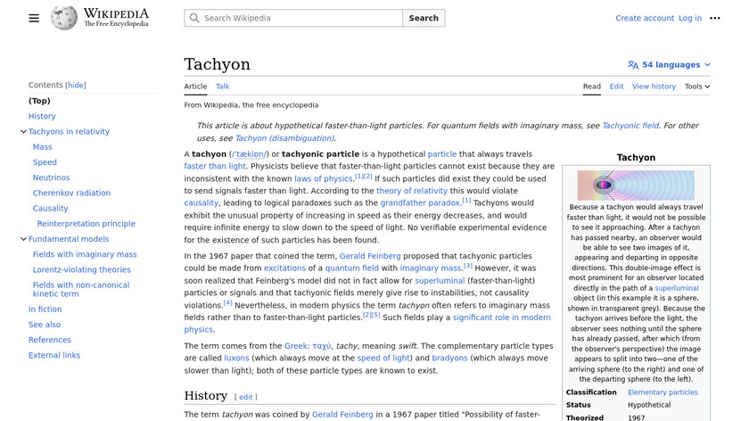 Tachyon Landing Page