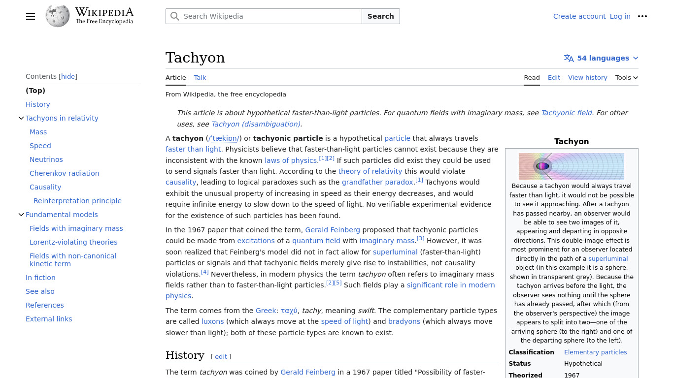 Tachyon Landing page