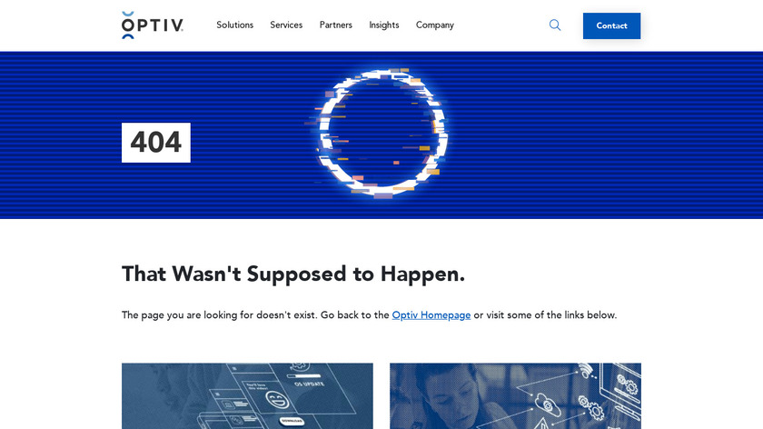 Optiv Security Intelligence Landing Page