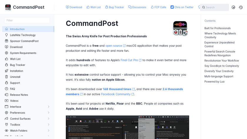 CommandPost Landing Page