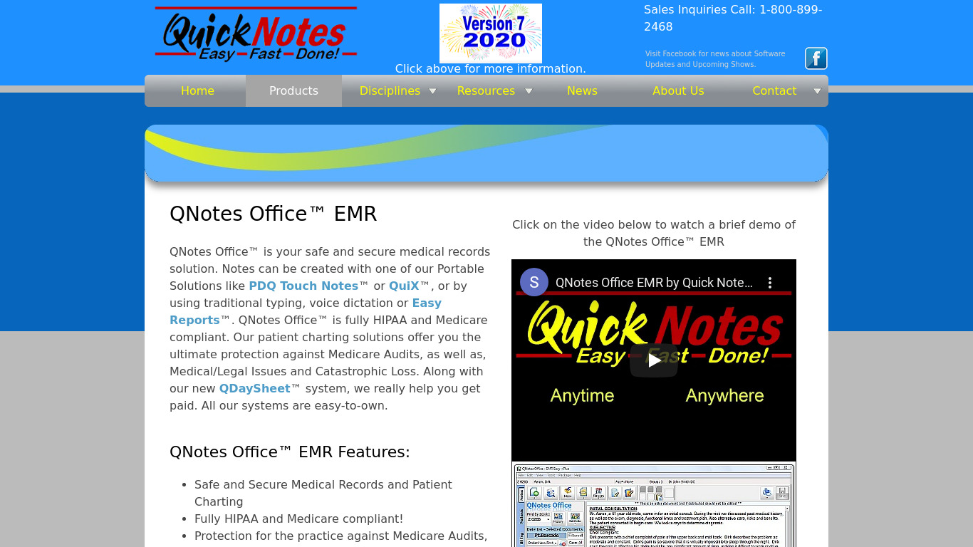 QNotes Office Landing page