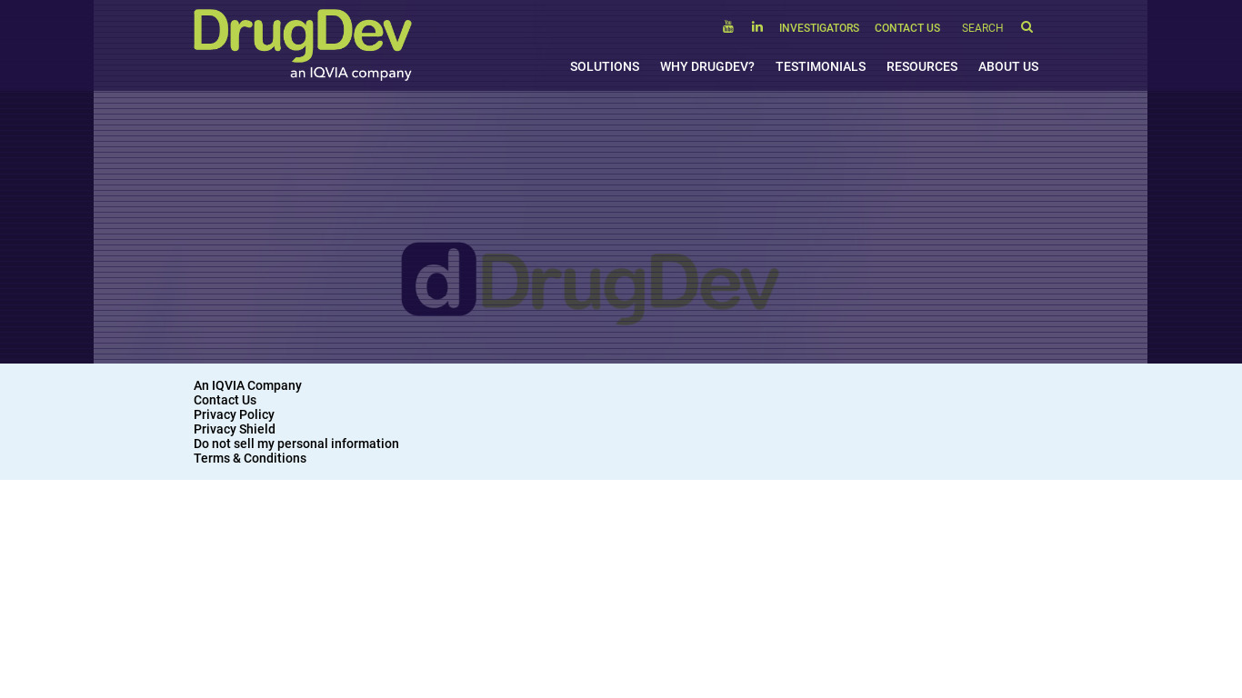 DrugDev Golden Number Landing page