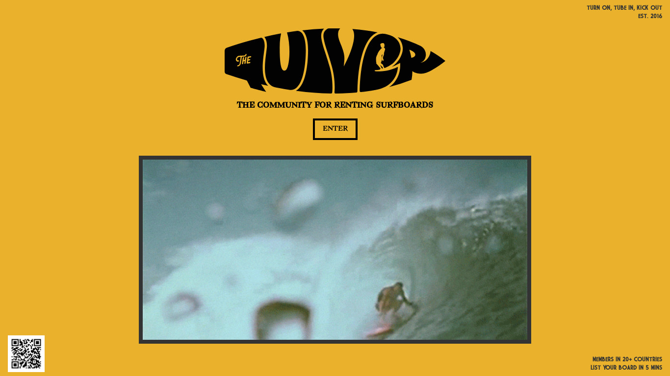 The Quiver Landing page