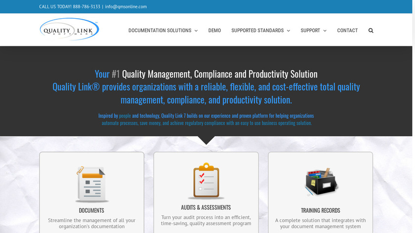 Quality Link Software Landing Page