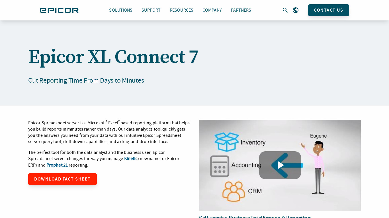 XL Connect Landing page