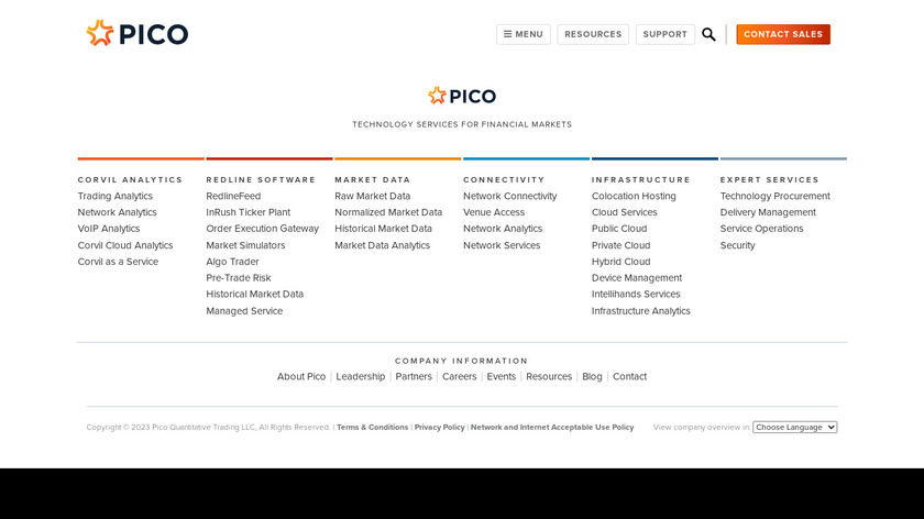 Corvil Landing Page