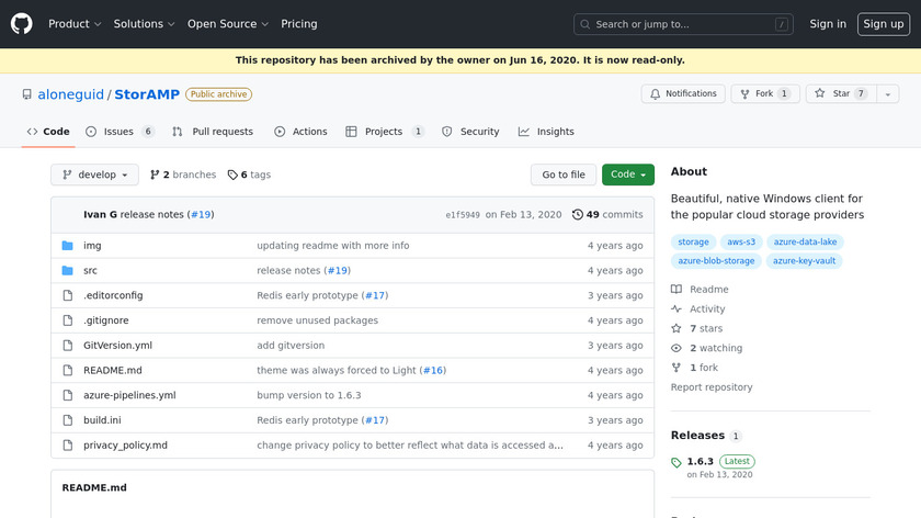 StorAmp Landing Page
