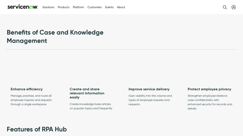 ServiceNow Case and Knowledge Management Landing Page