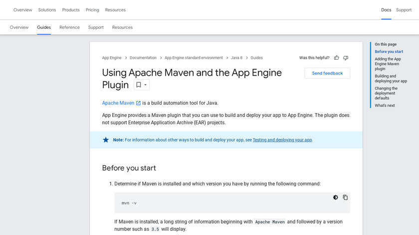 Maven App Engine Plugin Landing Page