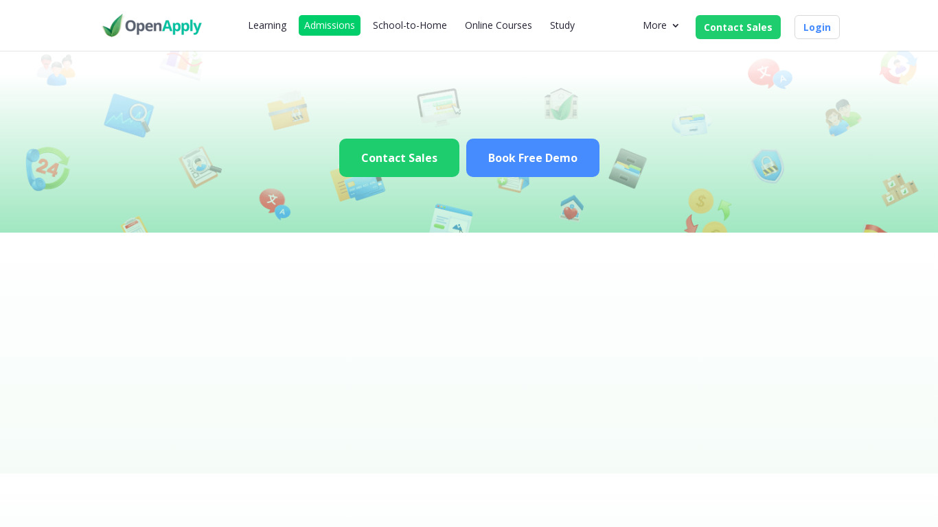 OpenApply Landing page