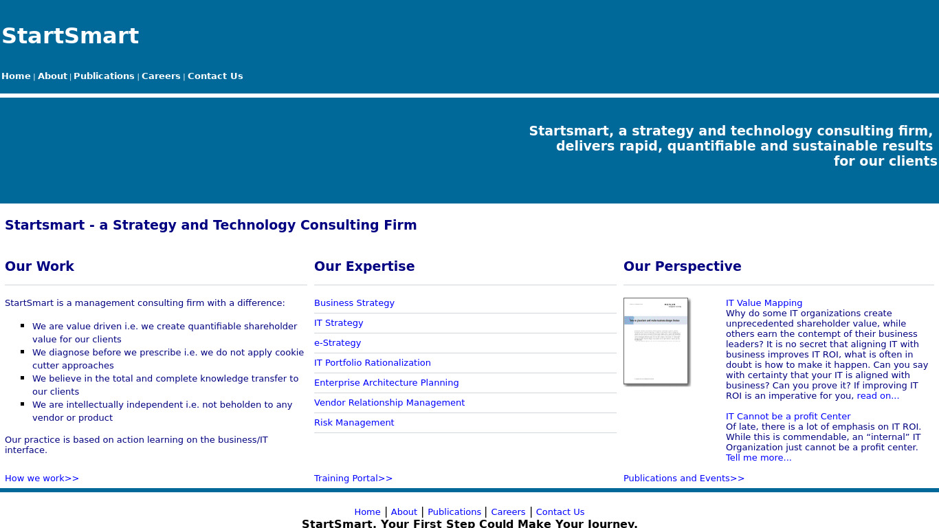 StartSmart Consulting Ltd Landing page