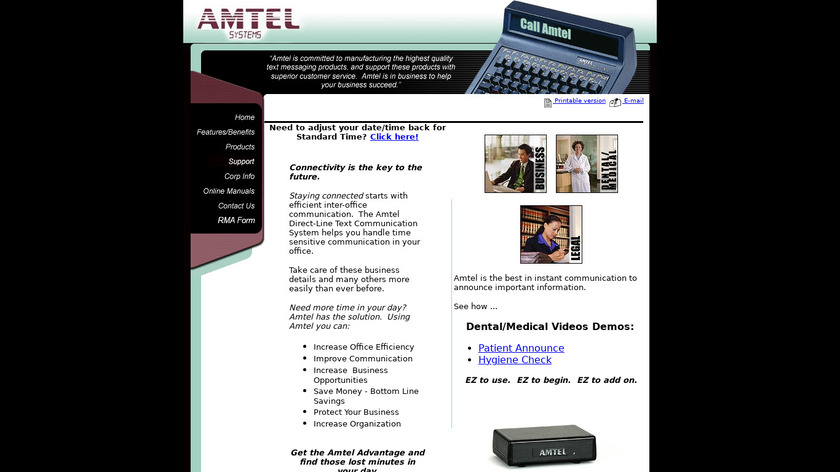 Amtel Landing Page
