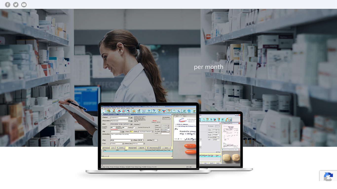 Abacus Pharmacy Plus Software Landing page