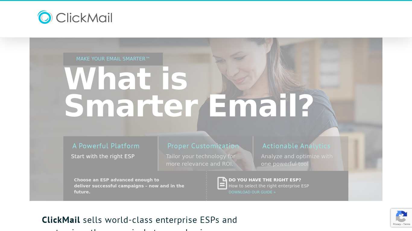 ClickMail Landing page