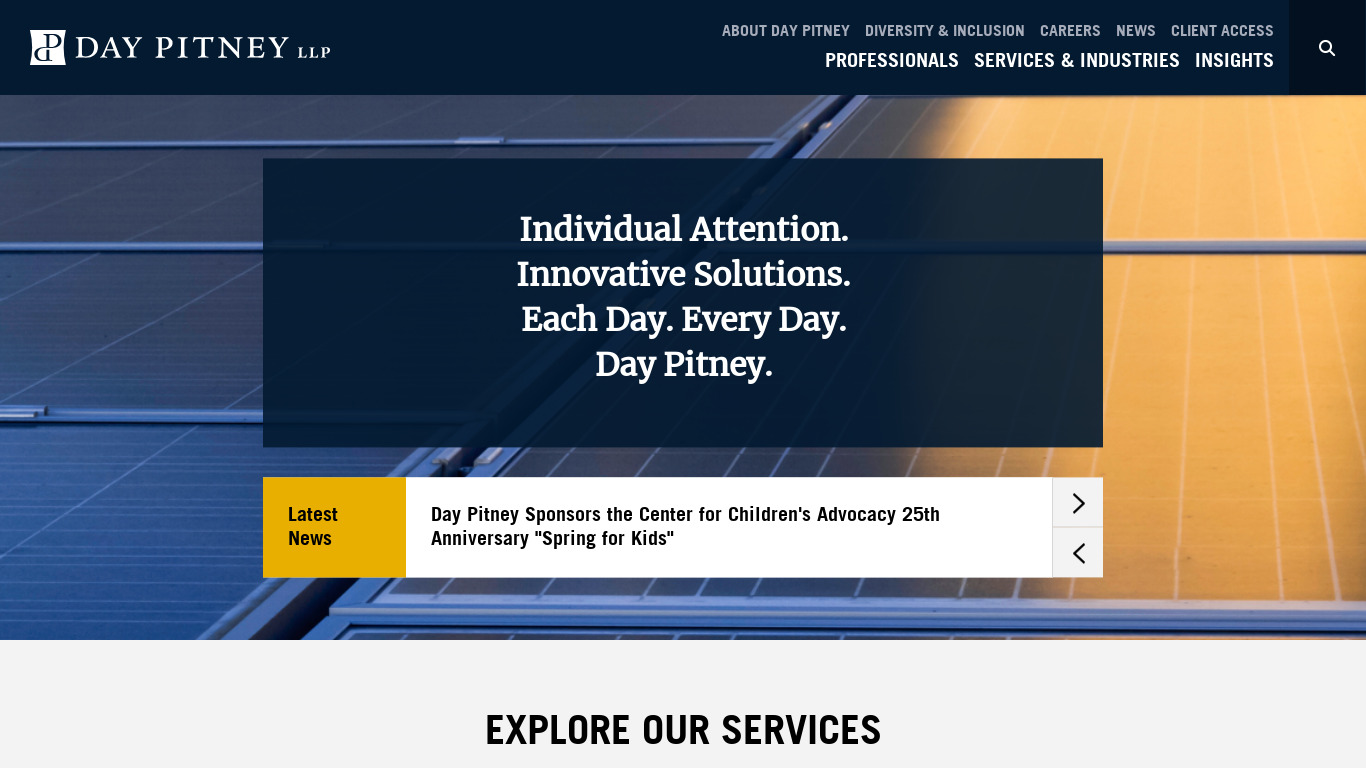 Day Pitney Landing page