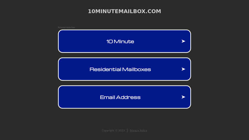 10 Minute Mailbox Landing Page