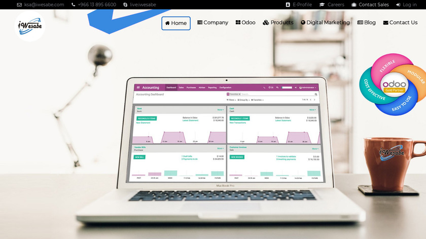 iWesabe ERP Landing Page