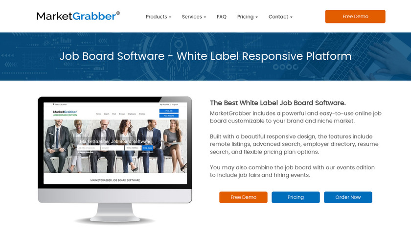 MarketGrabber Job Board Software Landing Page