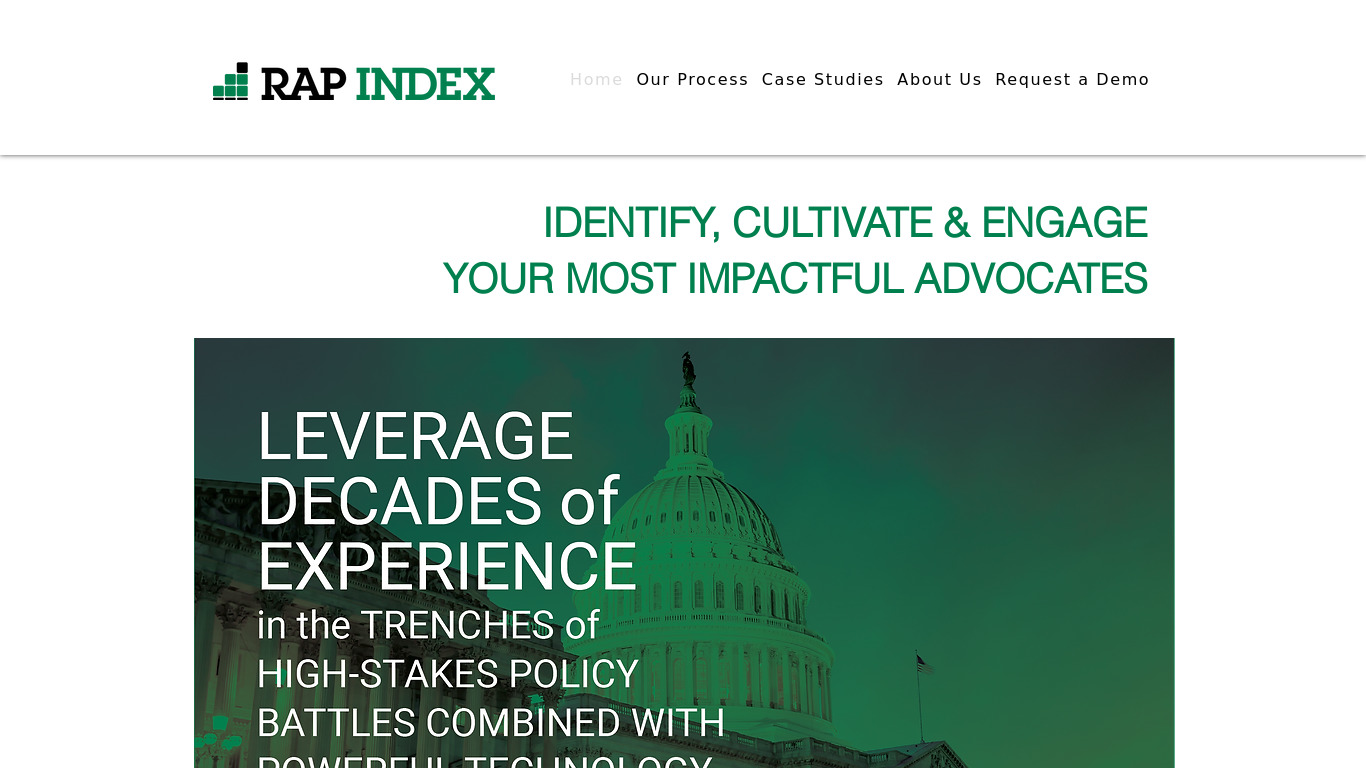 RAP Index Landing page
