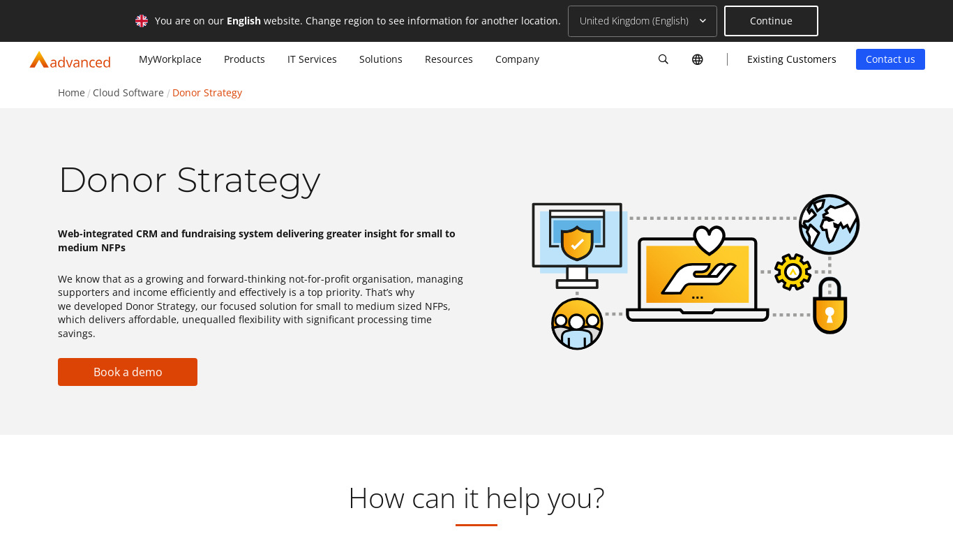 Donor Strategy Landing page