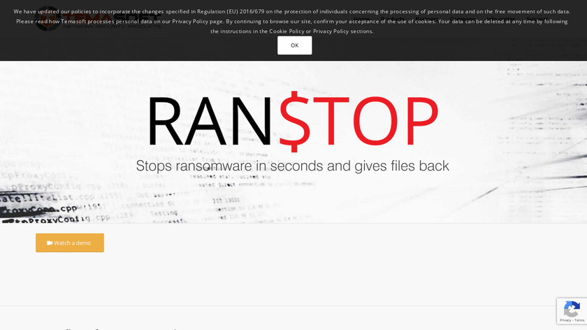 TEMASOFT Ranstop Landing Page