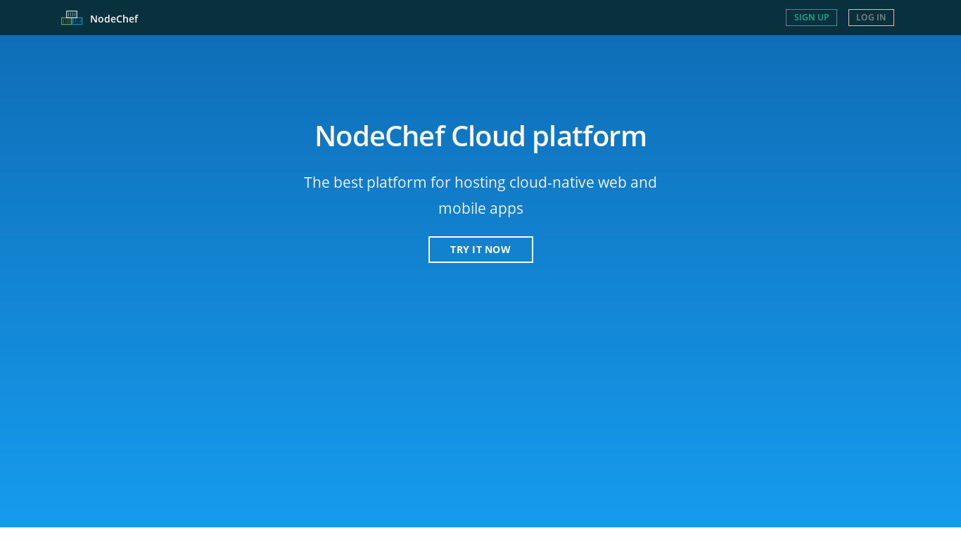 NodeChef Landing page