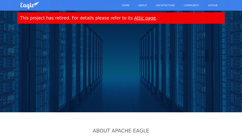 Apache Eagle Landing Page