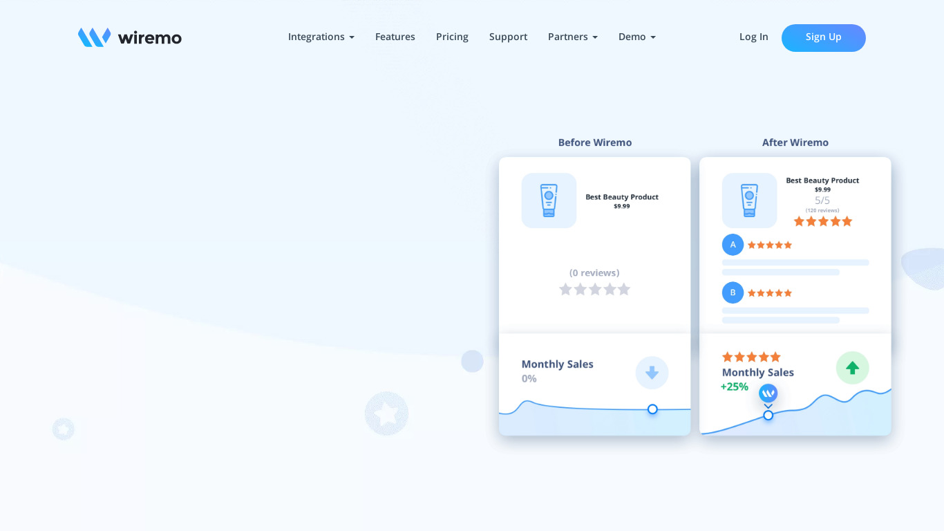 Wiremo Landing page