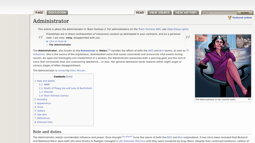wiki.teamfortress.com The Administrator Landing Page