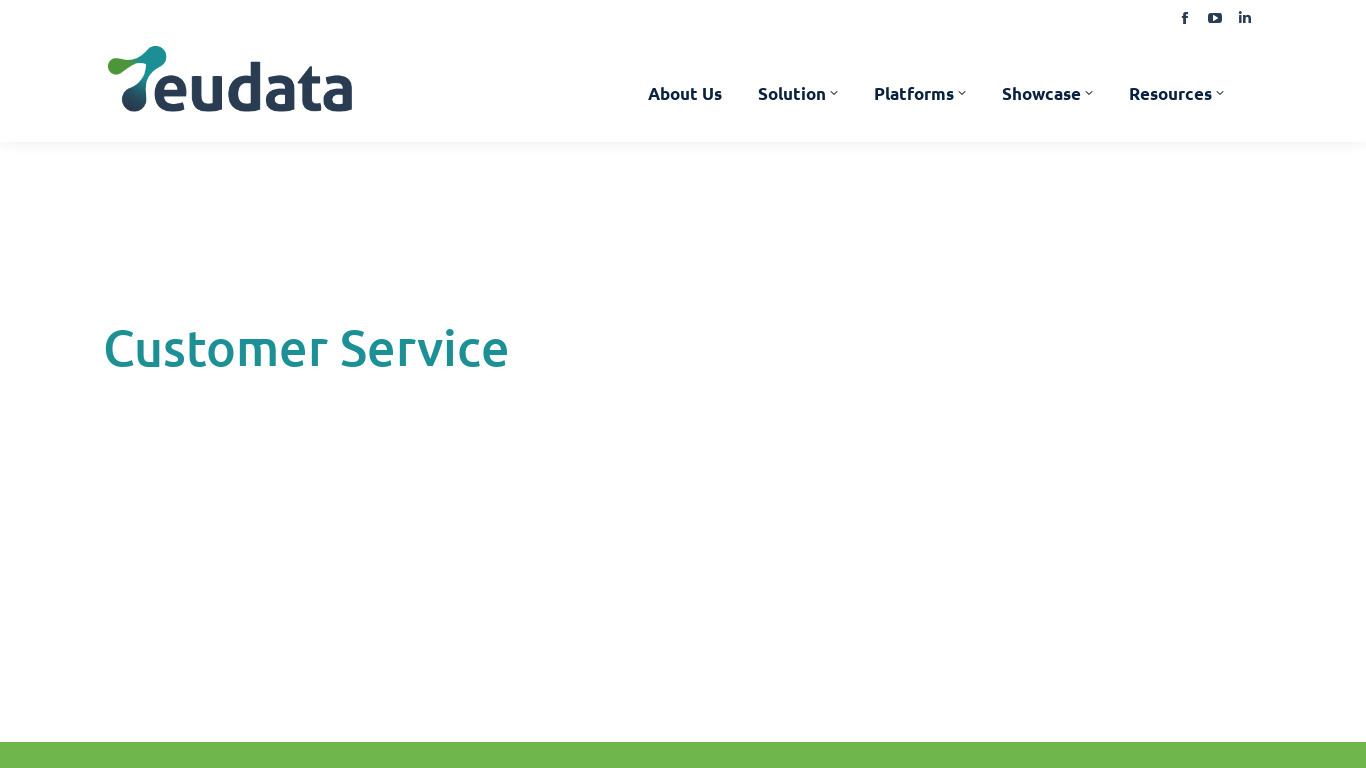 Eudata Customer Engagement Landing page