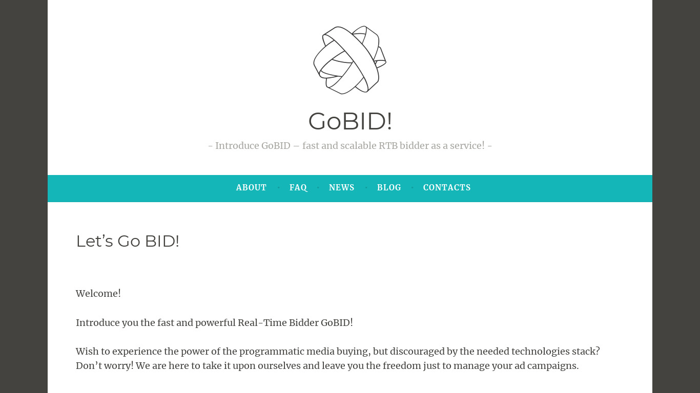 GoBID Landing page