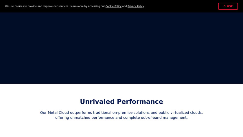 Bigstep Bare Metal Cloud Landing Page