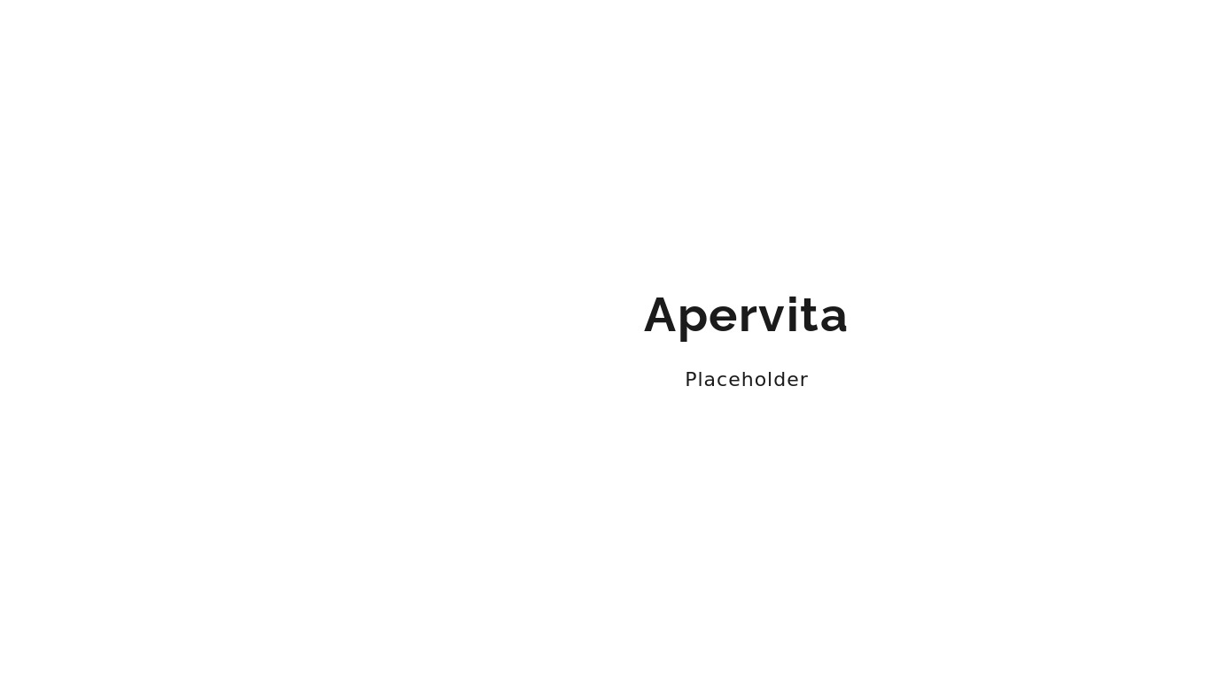 Apervita Landing page
