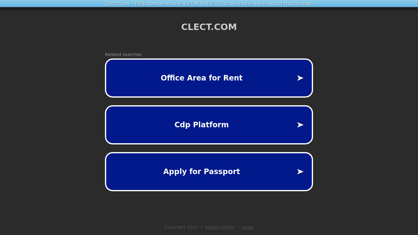 Clect Landing page