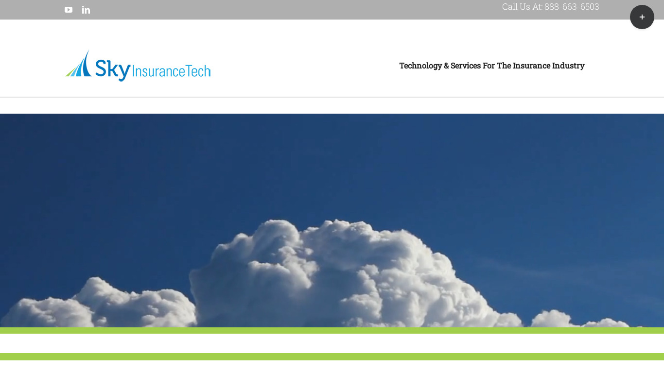 Sky Insurance Technologies Landing page