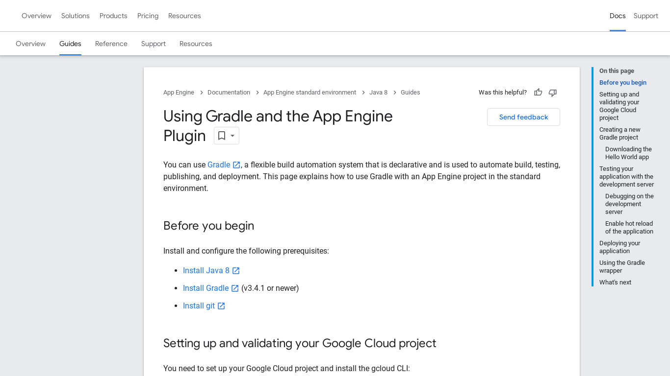 Gradle App Engine Plugin Landing page
