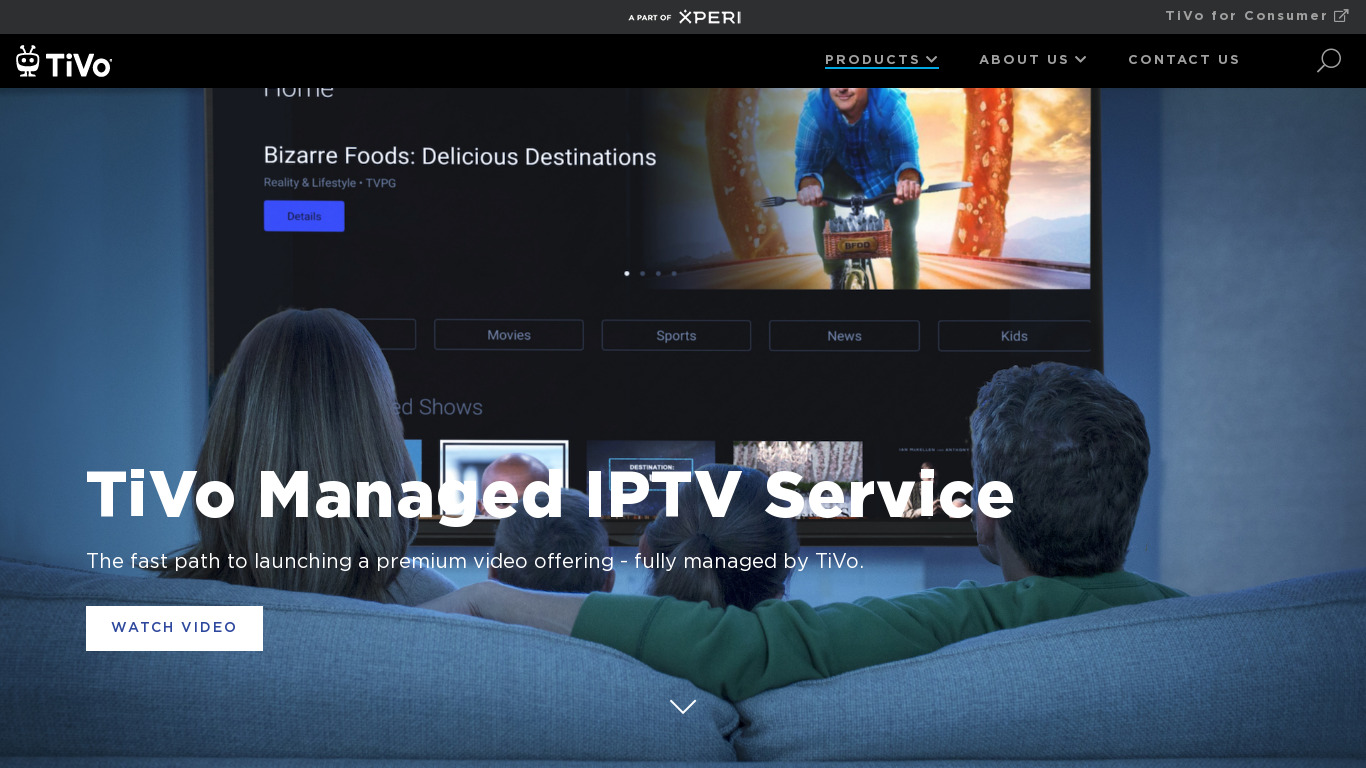 MobiTV Landing page