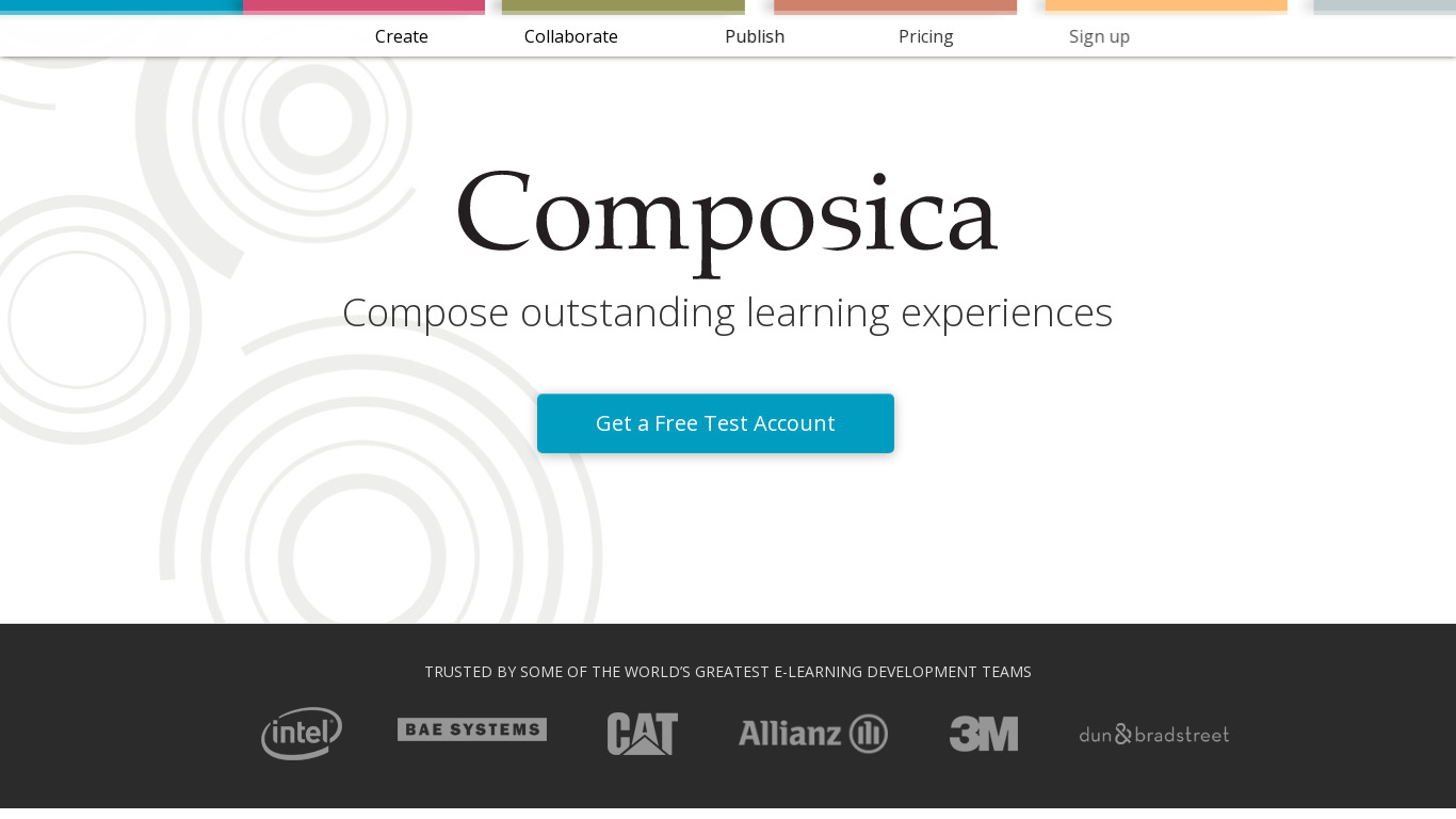 Composica Landing page