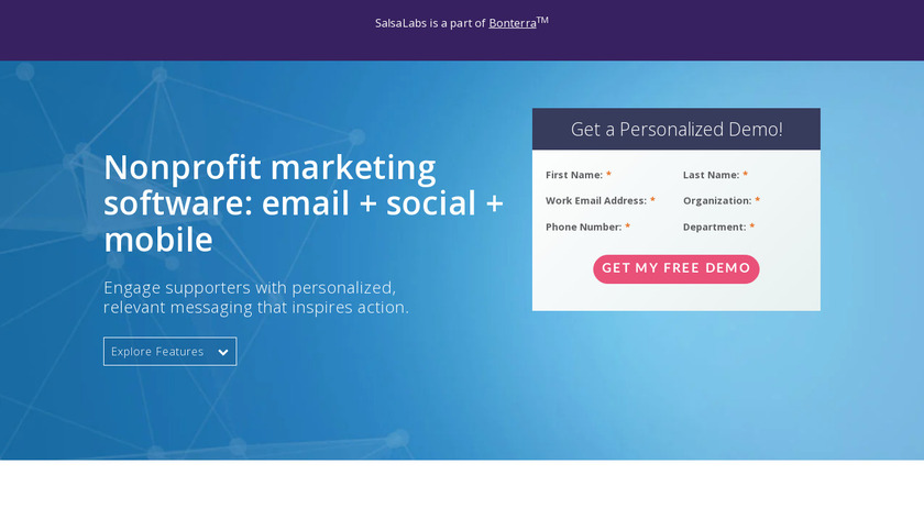 Salsa Labs Nonprofit Marketing Landing Page