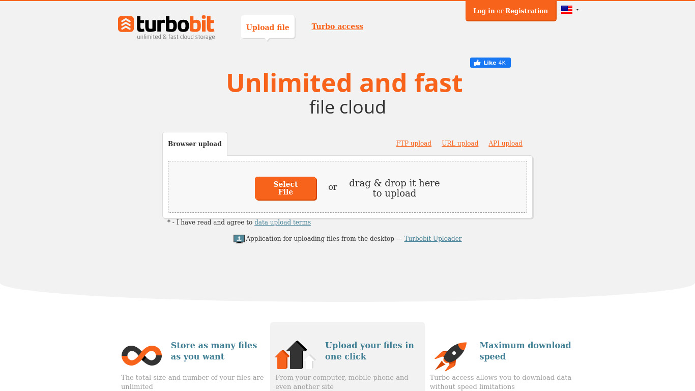 Turbobit.net Landing page