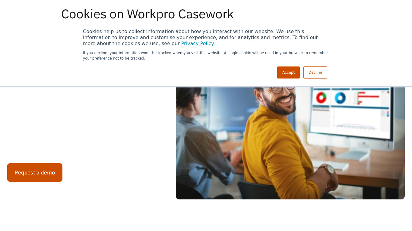 Workpro HR Case Management Landing page